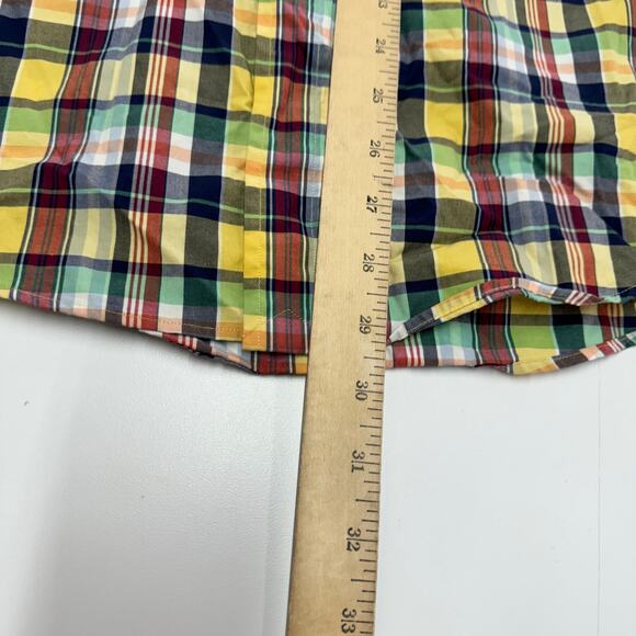 Ralph Lauren Shirt Mens Medium Yellow Plaid Button Down Cotton - Picture 6 of 9
